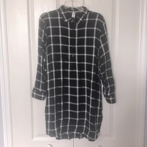 Black and white plaid shift dress 🖤